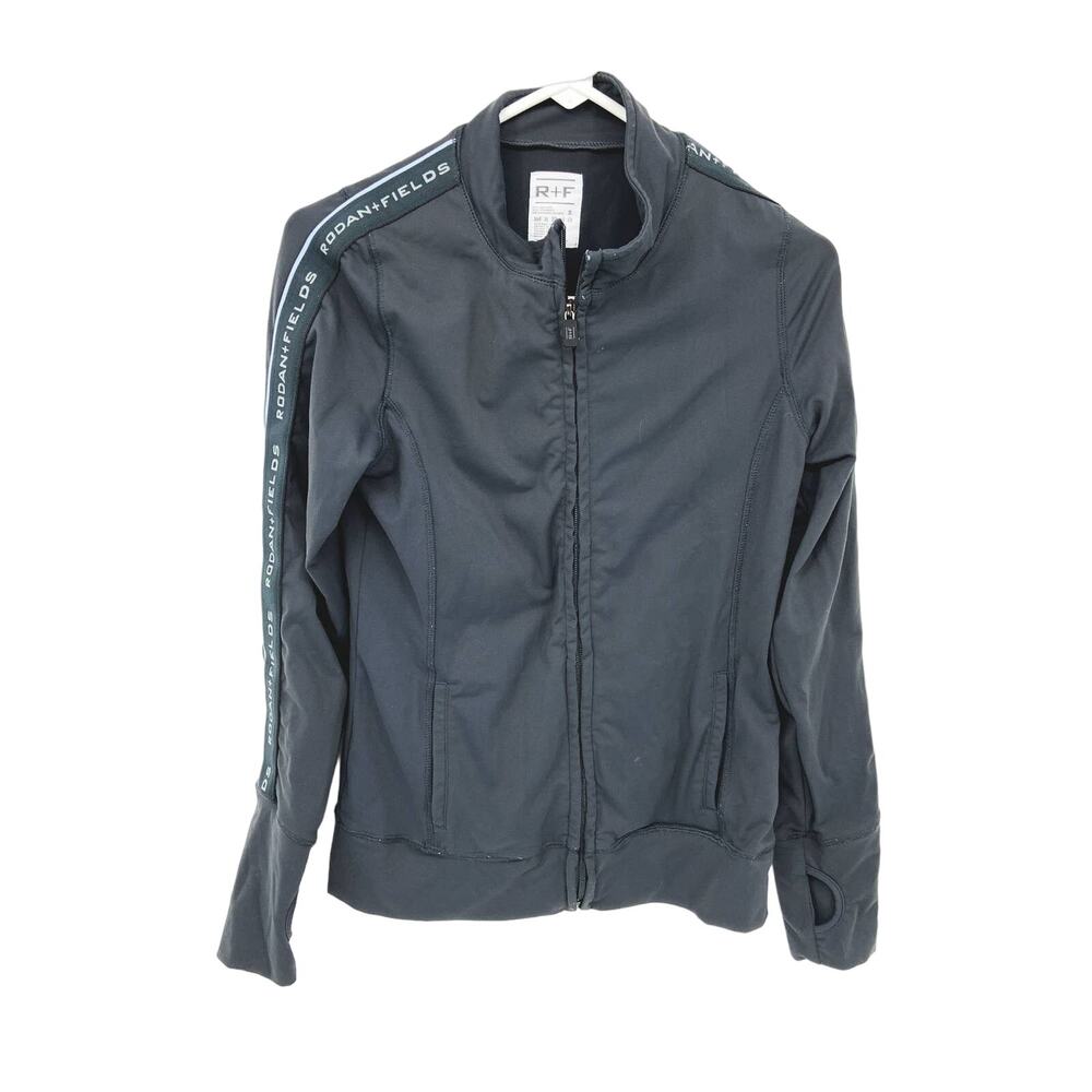 Rodan Fields Grey Nylon Spandex Full Zip Athletic Jacket Size S